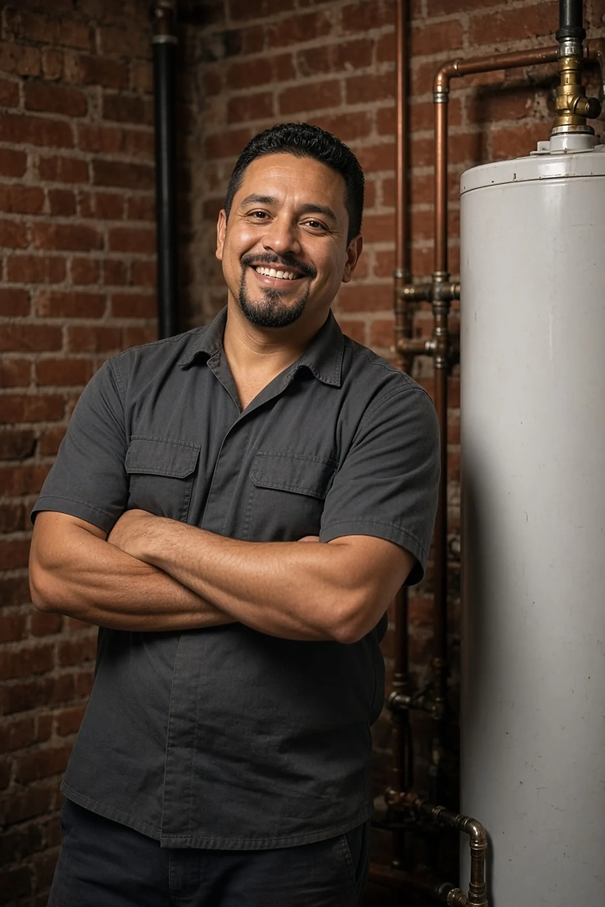 Luis Ortega, plumbing lead, at work (fictional person)